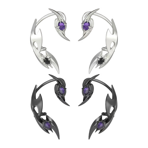 Stylish Punk Style Ear Clips Accessories Mechanical Ear-black 1