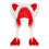 Protective Cold Weather Headwear With Whimsical-White red 1