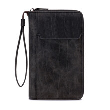 Rfids Passports Holder Travel Wallet Women Men,Leather-Black