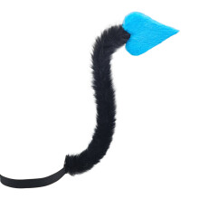 Halloween Devil Costume Devil Horn Headband Devil-Tail blue