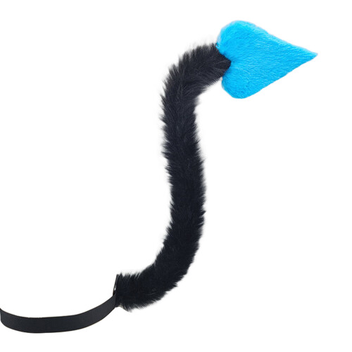 Halloween Devil Costume Devil Horn Headband Devil-Tail blue