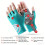 1 Pair Half Finger Gloves For Cyclists Adjustable Sizing-Blue M 8
