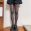 Aesthetic Elegant Lace Floral Pattern Pantyhose-Black 5