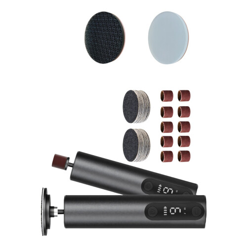 Battery Powered Pedicure Tool With Auto Stop Feature And-Black