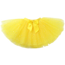 Layered Tulle Dress Princess Tutu Skirt Baby Girl Tutu-Yellow M