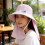 Solar Powered Cooling Fan Sun Hat With Sun Protection-Pink 5