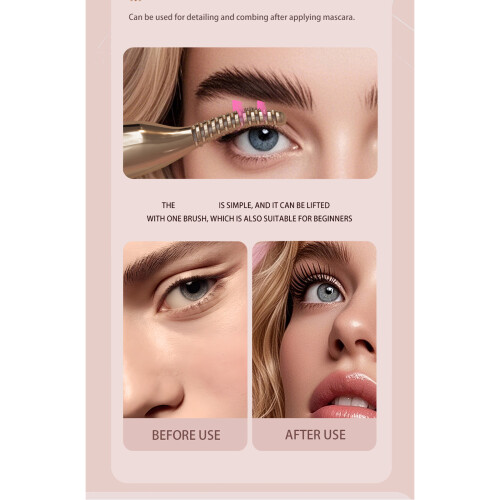 Basic Brow Curler With Silicone Layer For Soft And-Pink 1
