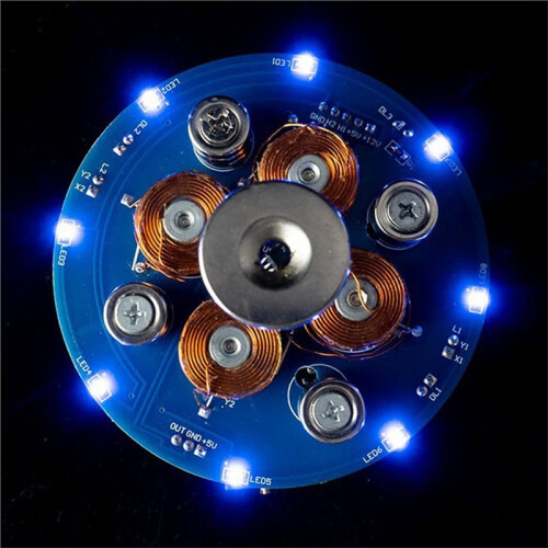 Magnetic Levitation DIY Electronic Kit Experimental Coil Push-Down Module Circuit Welding Kit (Weight Bearing 50g) 2