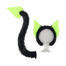 Halloween Devil Costume Set Devil Horn Headband Devil-Green set
