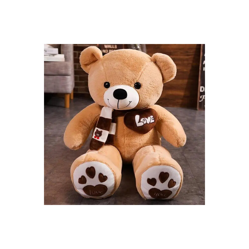 Photos - Other Toys High Quality 4 Colors Teddy Bear With Scarf Stuffed Animals Bear Plush Toys Doll Pillow Kids Lovers Birt(light brown, 80cm)