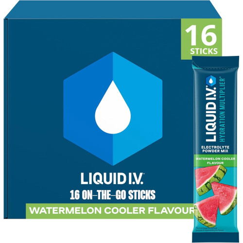 Liquid I.V. Hydration Multiplier Electrolyte Powder Mix, Watermelon Cooler Flavour