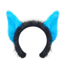 Devil Horns Headbands Devil Tail Halloween Devil-Headband blue
