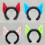 Devil Horns Headbands Devil Tail Halloween Devil-Headband blue 8