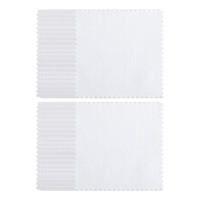 50PCS Silver Polishing Cloth Double Sided Jewelry-White
