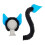 2Pcs Demons Horn Headband Devil Tail Devil Horns and-Blue set 1