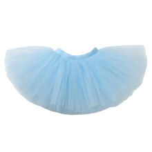 Girls Dance Half Skirt Delicate Layered Design-Light blue L