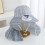 Unisex Solar Charged Ventilation Hat Offering Sun-Light blue 7