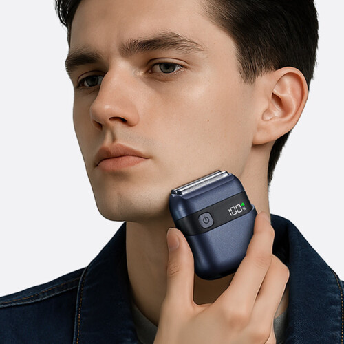 Rechargeable Electric Groomer Having Display Screen And-Blue 2