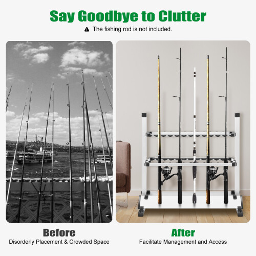 Fishing rod display rack Holder Stand (24 Rods) 2