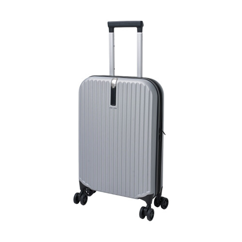 20 Inch ABS Expandable Foldable Carry On Luggage Suitcase, Silvery 1