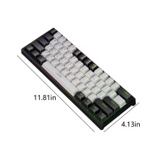 PAVEOS60% mechaniczna klawiatura gamingowa biała 61 klawiszy