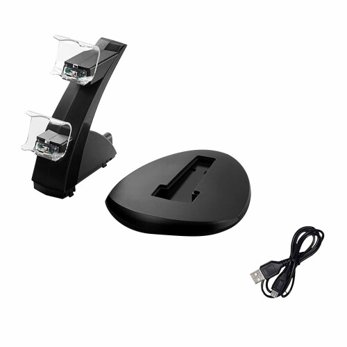 LED-indikatorcontroller dock-opladningsstativ med dobbelt USB,