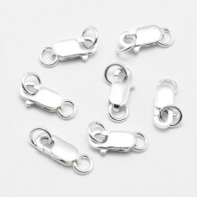 Sterling zilveren karabijnsluiting met springring (10 stuks)