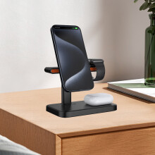Cargador inalámbrico plegable de 15 W para relojes Android e iOS