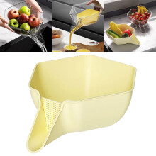 Égouttoir de cuisine multifonctionnel jaune