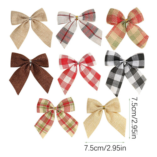 Christmas Bows Fabric Assorted Styles 10PCS 1
