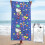 Toalha de praia de microfibra para gatos, secagem rápida, 70 x 140 cm (27,5 x 55 polegadas). 1