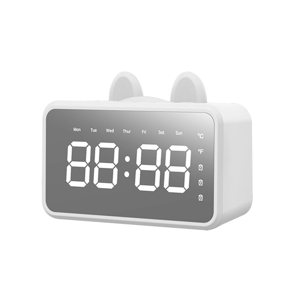 Paveos Portable Bluetooth Speaker With Digital Clock White 354484074959