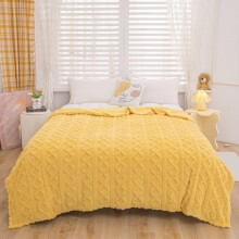 Poaug Summer Blanket Lightweight Plush Soft Yellow