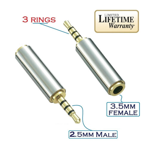 Hovedtelefonadapterkabel 2,5 mm han til 3,5 mm hun 2