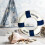 Bouée décorative en tissu de bienvenue bleue (1 pièce) 4