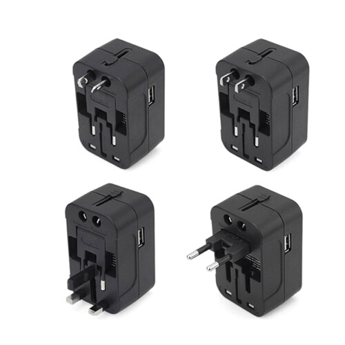 Mizh Reseadapter Universal Strömomvandlare med Dubbel USB