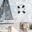 Bouée décorative en tissu de bienvenue bleue (1 pièce) 6