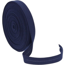 Pruisisch blauw enkelvoudig gevouwen biaisband 1/2 inch breed 21,87