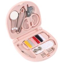 Mini-Nähzubehör-Aufbewahrungsbox, tragbares Reise-Set, rosa
