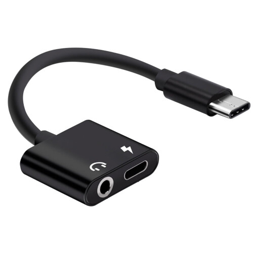 Mizh USB-C til 3,5 mm adapterkabel, sort