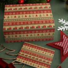 Papier d'emballage de Noël Kraft épais 61 cm x 10 m