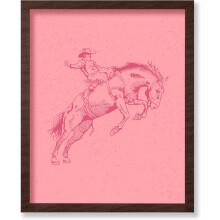 Retro-Western-Wandbild, Cowboy-Druck, 1 Stück
