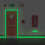 Adesivos de rodapé luminosos Poaug verdes de 78 polegadas 6
