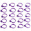 Tortendekorations-Spritzbeutelring-Set, 20-teilig, Lila 1