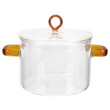Soup Pan Glass Double-Eared Nonstick Saucepan with Lid