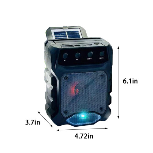 Enceinte Bluetooth portable solaire PAVEOS grise 1