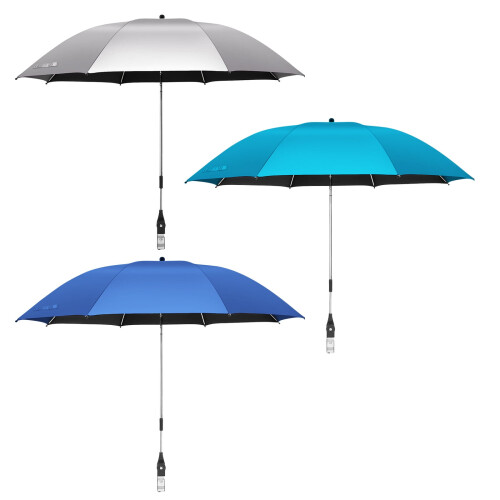 Guarda-sol Lucky Chair com presilha, 42 polegadas, proteção UV 2