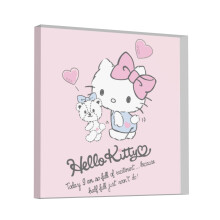 Hello Kitty Acryl-Quadratplakette mit inspirierenden Zitaten