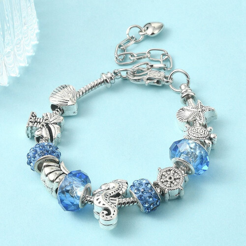 Κιτ κατασκευής ευρωπαϊκού βραχιολιού DIY από πολυμερές κράμα ορείχαλκου