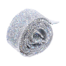 Fita adesiva com strass para envelopamento, faixa de cristal para cinto (1 rolo)